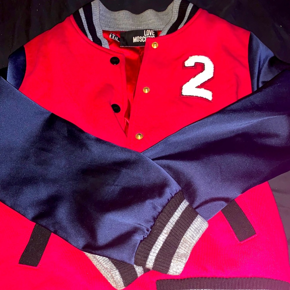 Moschino 2 piece varsity set